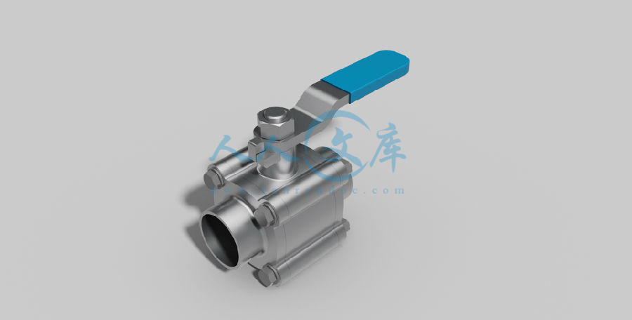 3-Piece Ball valve DN40 BW NO - 3D CAD model 1b.jpg